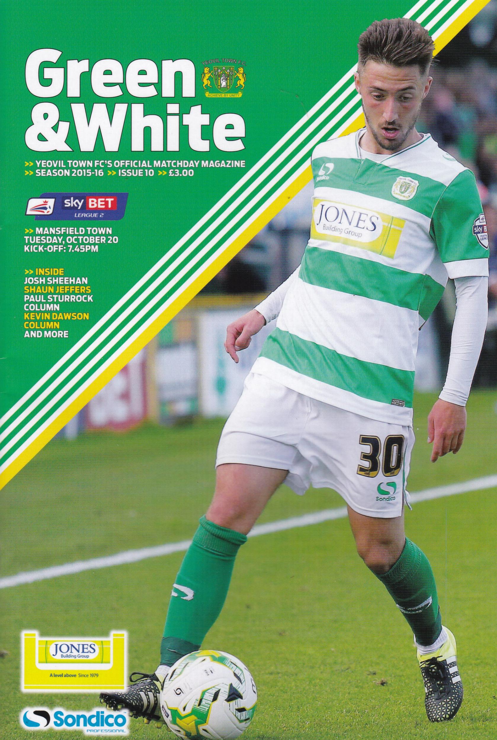 YEOVIL TOWN v MANSFIELD TOWN 2015/16